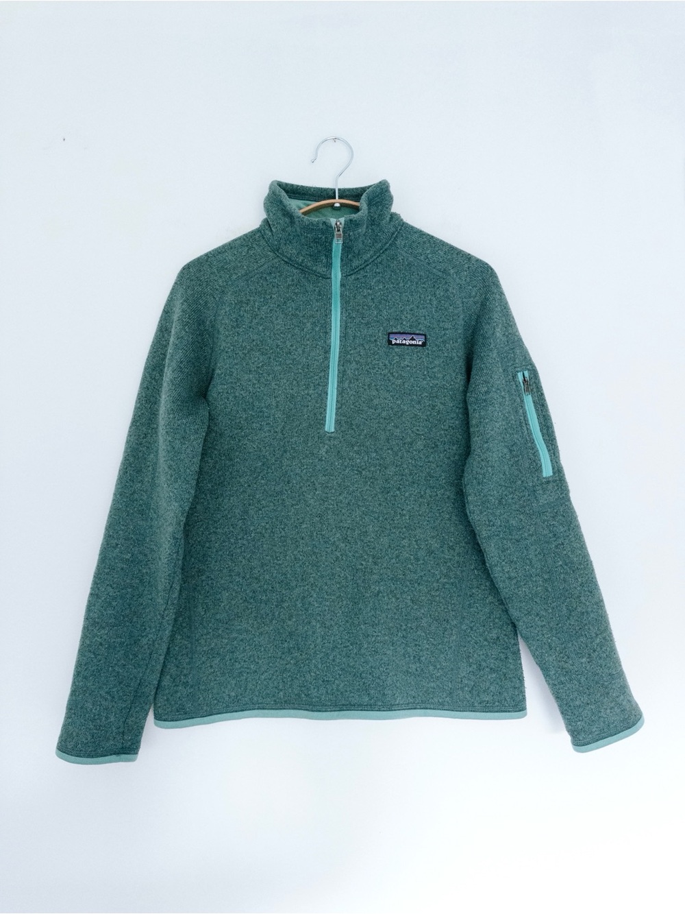 Patagonia Women's Better Sweater 1/4-Zip Fleece Teal Green - Size Medium